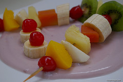 Brochetas de frutas
